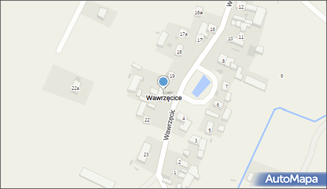Wawrzęcice, Wawrzęcice, 21A, mapa Wawrzęcice