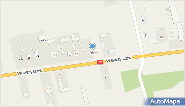 Wawrzyszów, Wawrzyszów, 19, mapa Wawrzyszów