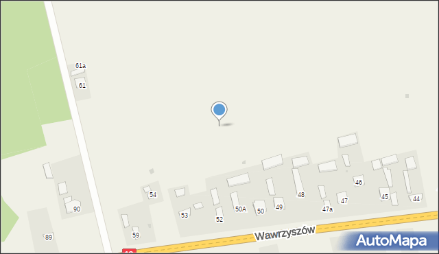 Wawrzyszów, Wawrzyszów, 50c, mapa Wawrzyszów