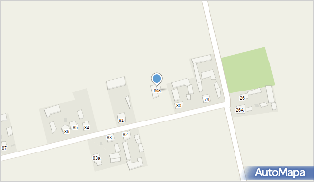 Wawrzyszów, Wawrzyszów, 80a, mapa Wawrzyszów