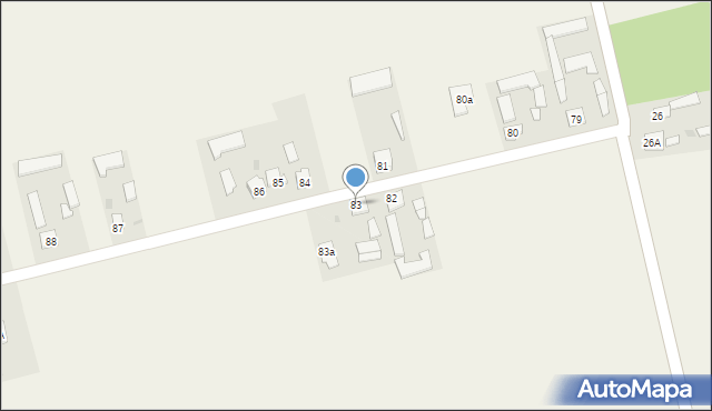 Wawrzyszów, Wawrzyszów, 83, mapa Wawrzyszów