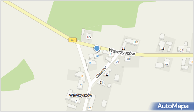 Wawrzyszów, Wawrzyszów, 10, mapa Wawrzyszów