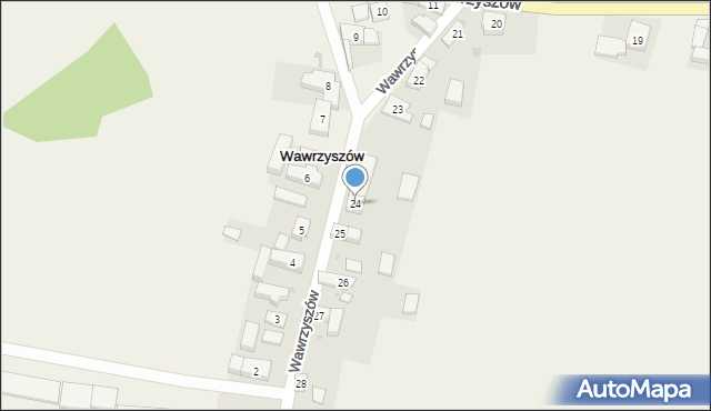 Wawrzyszów, Wawrzyszów, 24, mapa Wawrzyszów