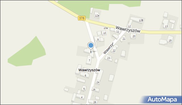 Wawrzyszów, Wawrzyszów, 8, mapa Wawrzyszów