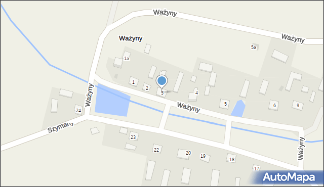 Ważyny, Ważyny, 3, mapa Ważyny