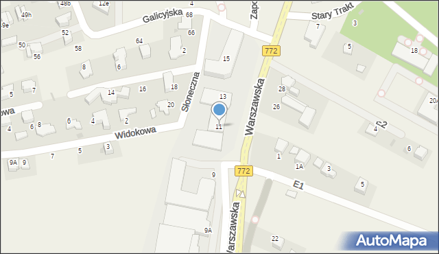 Węgrzce, Warszawska, 11, mapa Węgrzce