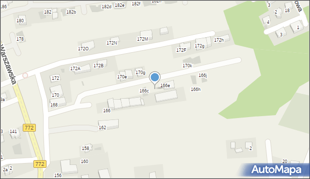 Węgrzce, Warszawska, 166d, mapa Węgrzce