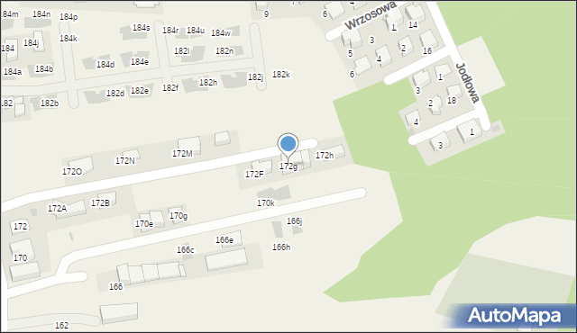 Węgrzce, Warszawska, 172g, mapa Węgrzce