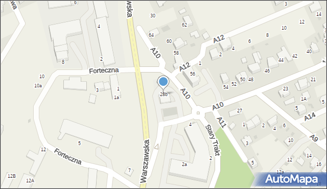 Węgrzce, Warszawska, 28b, mapa Węgrzce