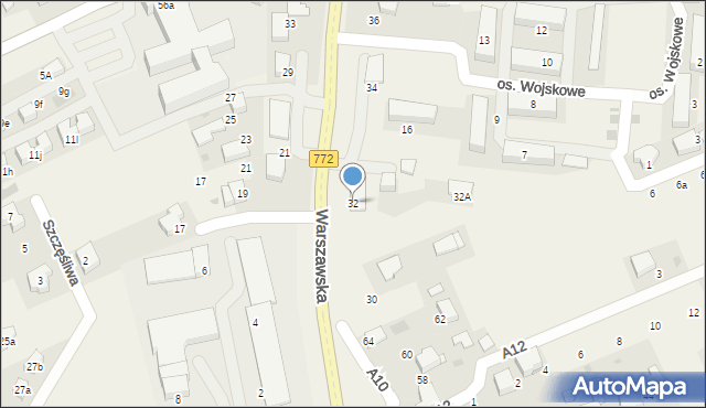 Węgrzce, Warszawska, 32, mapa Węgrzce