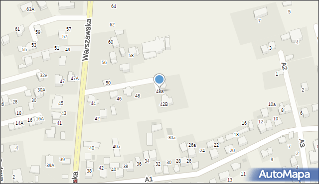 Węgrzce, Warszawska, 48a, mapa Węgrzce