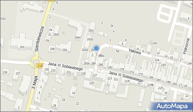 Wejherowo, Wałowa, 1A, mapa Wejherowo