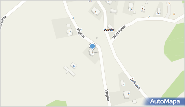 Wicko, Wąska, 4, mapa Wicko