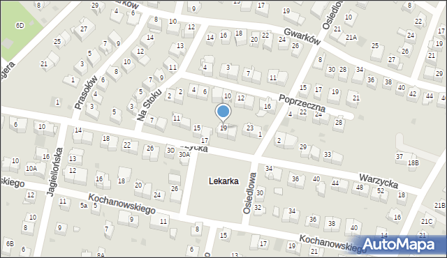 Wieliczka, Warzycka, 19, mapa Wieliczka