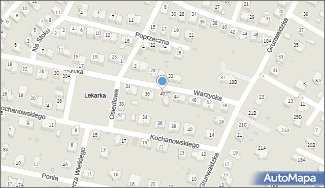 Wieliczka, Warzycka, 40, mapa Wieliczka