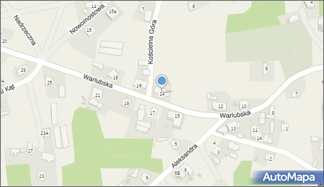 Wielki Komorsk, Warlubska, 14, mapa Wielki Komorsk