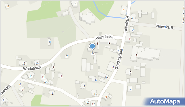 Wielki Komorsk, Warlubska, 3a, mapa Wielki Komorsk