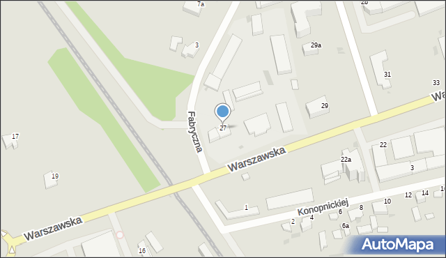 Wieluń, Warszawska, 27, mapa Wieluń