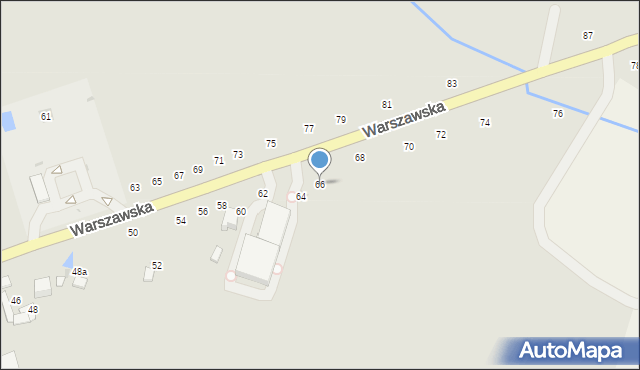 Wieluń, Warszawska, 66, mapa Wieluń