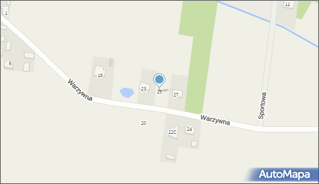 Wieniawa, Warzywna, 25, mapa Wieniawa