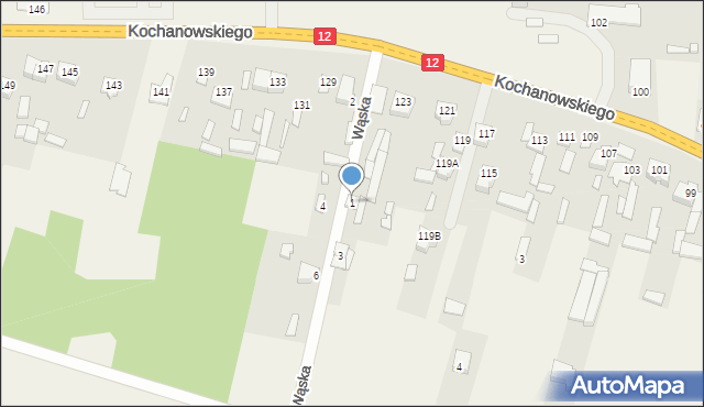Wieniawa, Wąska, 1, mapa Wieniawa