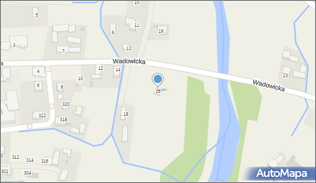 Wieprz, Wadowicka, 16, mapa Wieprz