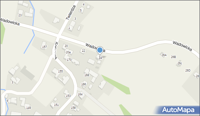 Wieprz, Wadowicka, 24, mapa Wieprz