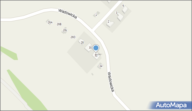 Wieprz, Wadowicka, 32, mapa Wieprz