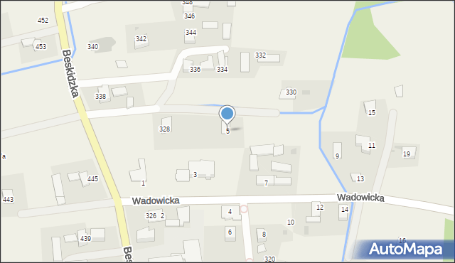 Wieprz, Wadowicka, 5, mapa Wieprz