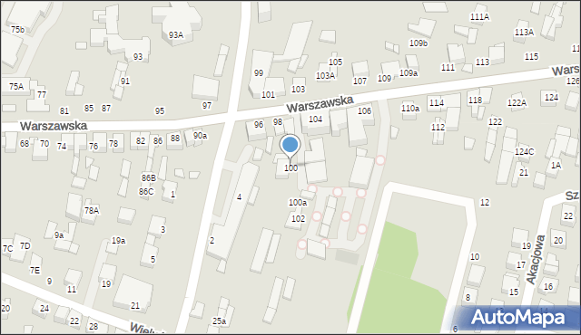 Wieruszów, Warszawska, 100, mapa Wieruszów