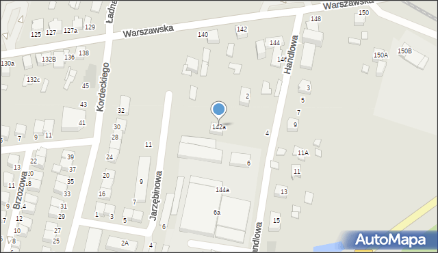 Wieruszów, Warszawska, 142a, mapa Wieruszów