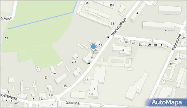 Wieruszów, Waryńskiego Ludwika, 25, mapa Wieruszów