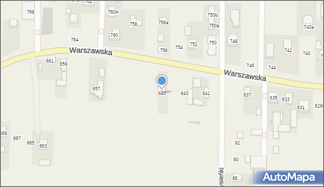 Wierzbin, Warszawska, 645, mapa Wierzbin