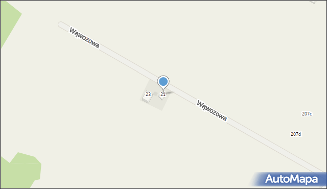 Wierzchowie, Wąwozowa, 21, mapa Wierzchowie