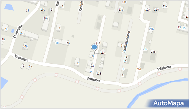 Wilczyce, Wałowa, 9d, mapa Wilczyce