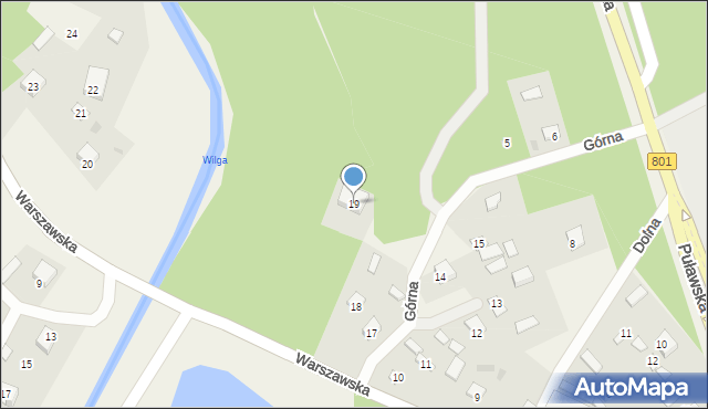 Wilga, Warszawska, 19, mapa Wilga