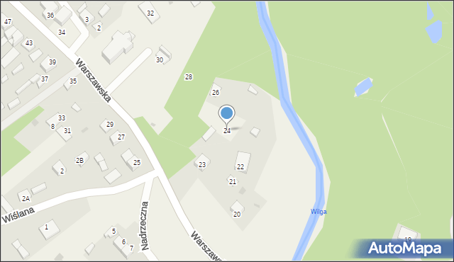 Wilga, Warszawska, 24, mapa Wilga