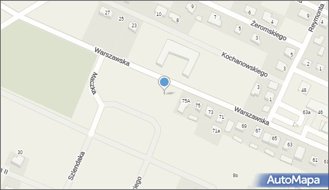 Wilga, Warszawska, 77a, mapa Wilga