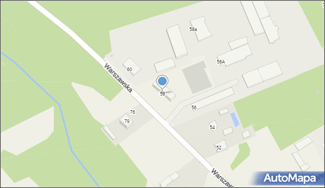 Wilga, Warszawska, 58, mapa Wilga