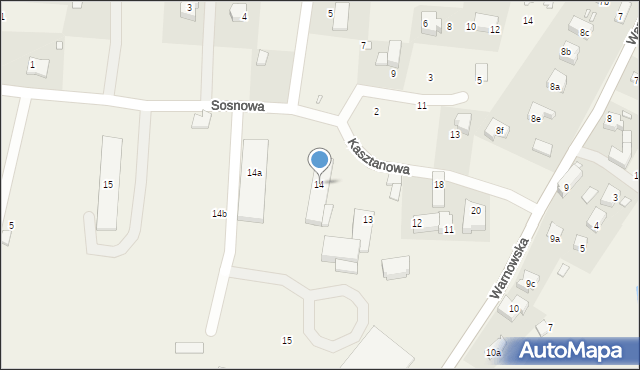 Wisełka, Warnowska, 14, mapa Wisełka