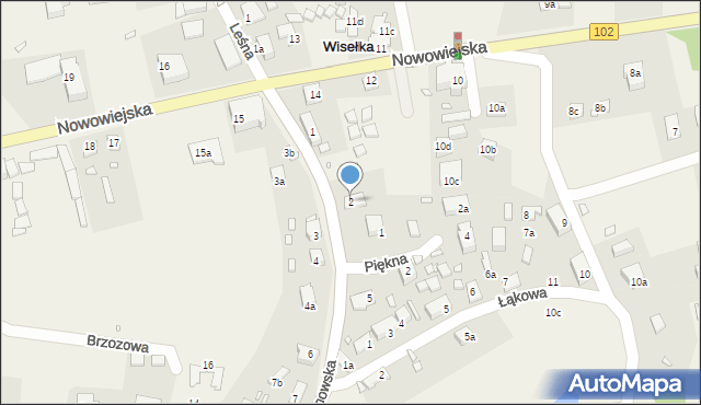 Wisełka, Warnowska, 2, mapa Wisełka