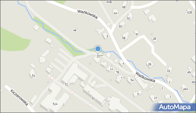 Wisła, Wańkowska, 13, mapa Wisła