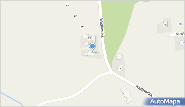 Witanowice, Wadowicka, 11, mapa Witanowice