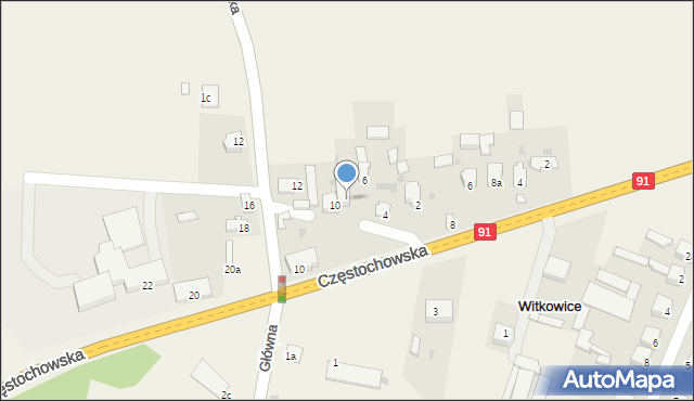 Witkowice, Wąska, 8, mapa Witkowice