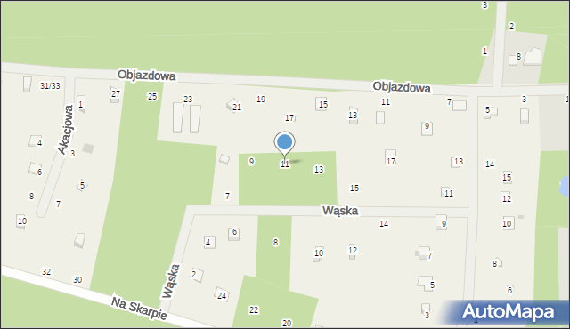 Władysławów, Wąska, 11, mapa Władysławów