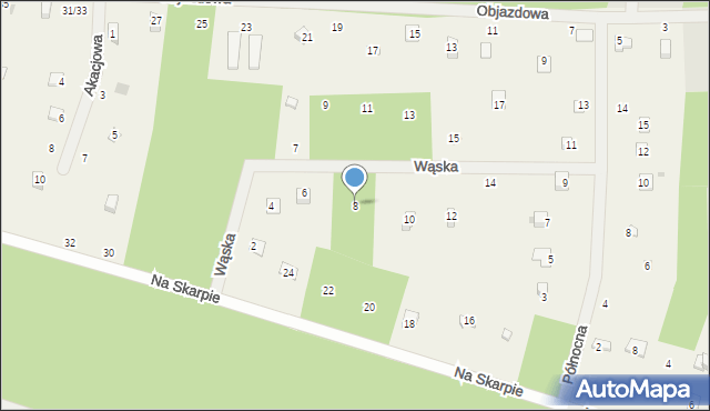 Władysławów, Wąska, 8, mapa Władysławów