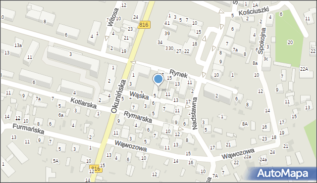 Włodawa, Wąska, 9, mapa Włodawa