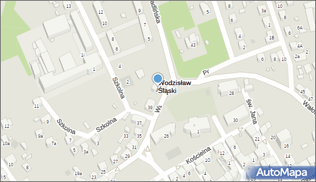 Wodzisław Śląski, Wałowa, 41, mapa Wodzisławia Śląskiego
