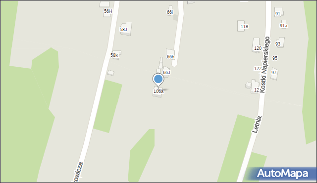 Wodzisław Śląski, Wańkowicza Melchiora, 106a, mapa Wodzisławia Śląskiego