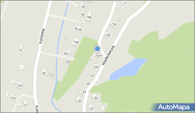 Wodzisław Śląski, Wańkowicza Melchiora, 71, mapa Wodzisławia Śląskiego